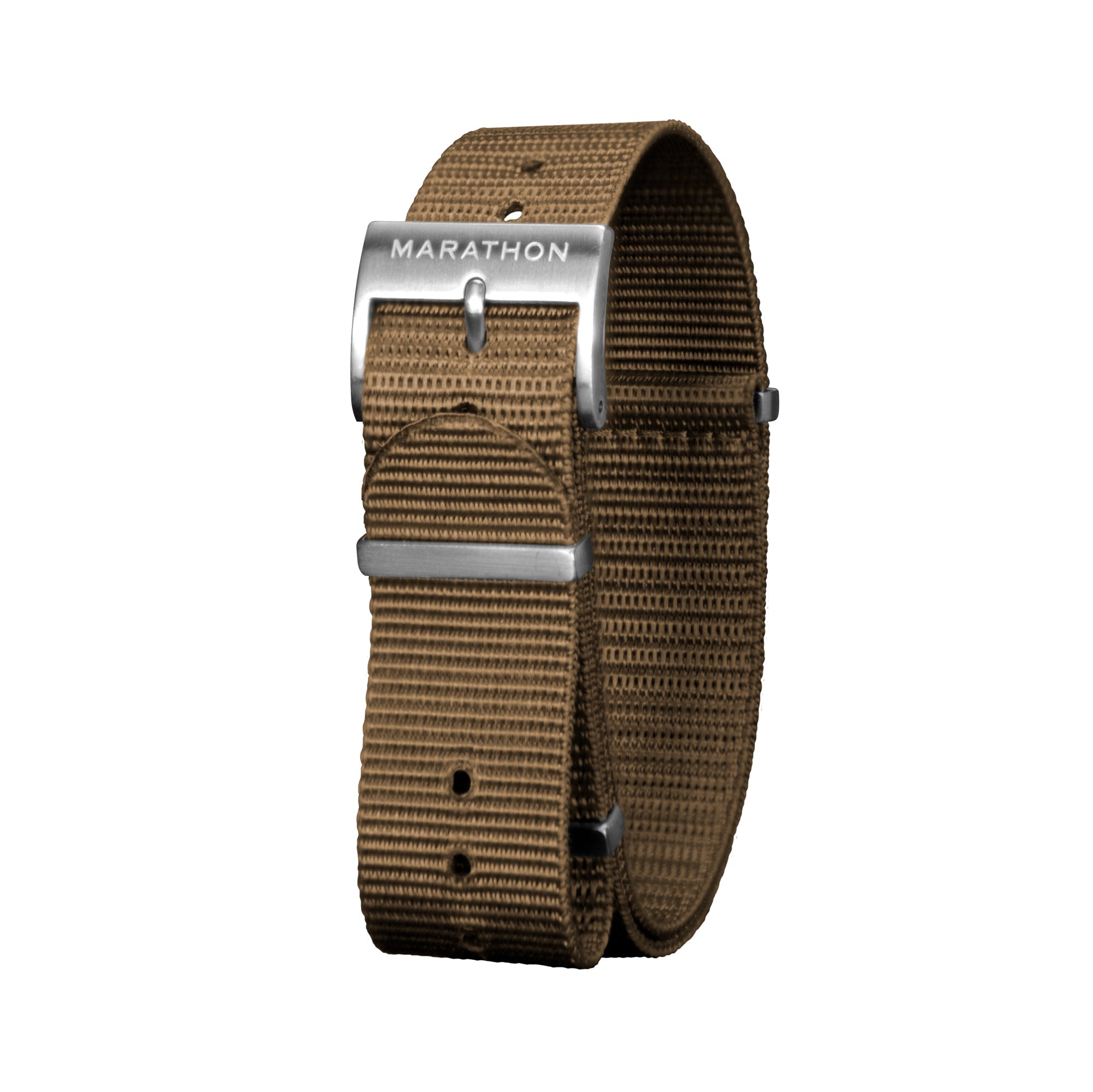 18mm Nylon NATO Watch Band/Strap with Stainless Steel Square Buckle - marathonwatch