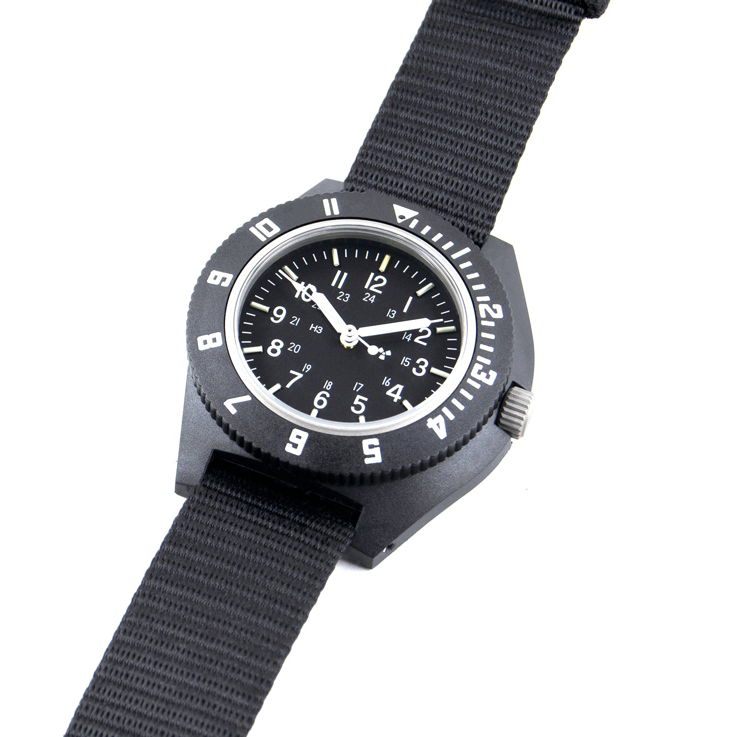 Correa de nailon DEFSTAN, negra, 22 mm – Marathon Watch