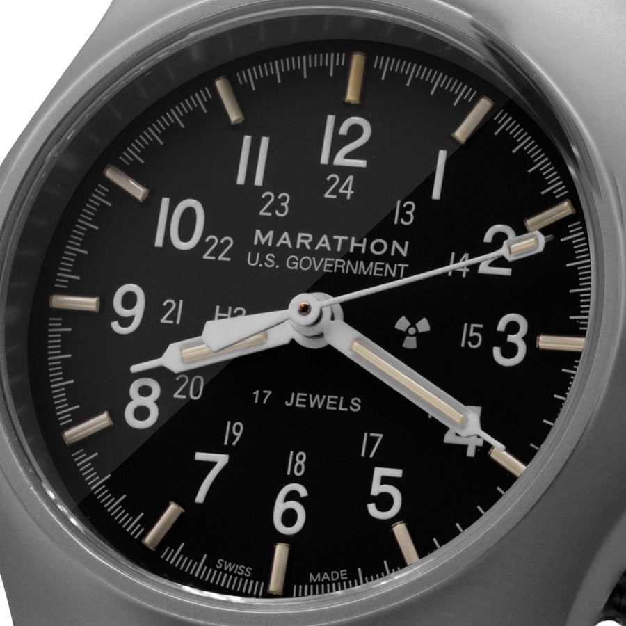 Re-Issue Stainless Steel General Purpose Mechanical (GPM) Government Markings - 39mm (Case to Crown) - marathonwatch