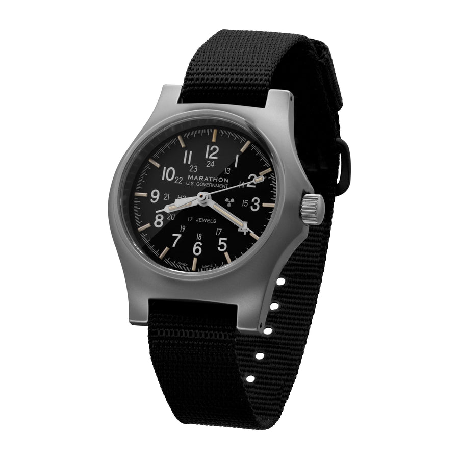Re-Issue Stainless Steel General Purpose Mechanical (GPM) Government Markings - 39mm (Case to Crown) - marathonwatch