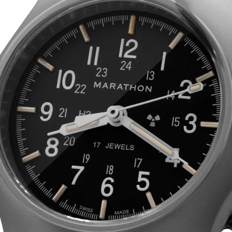 Re-Issue Stainless Steel General Purpose Mechanical (GPM) No Government Markings - 39mm (Case to Crown) - marathonwatch