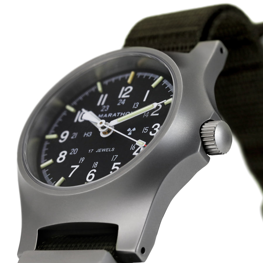 Re-Issue Stainless Steel General Purpose Mechanical (GPM) No Government Markings - 39mm (Case to Crown) - marathonwatch