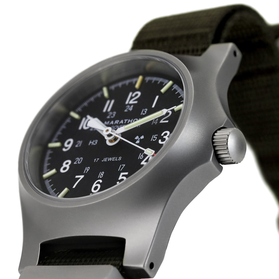 Re-Issue Stainless Steel General Purpose Mechanical (GPM) Government Markings - 39mm (Case to Crown) - marathonwatch