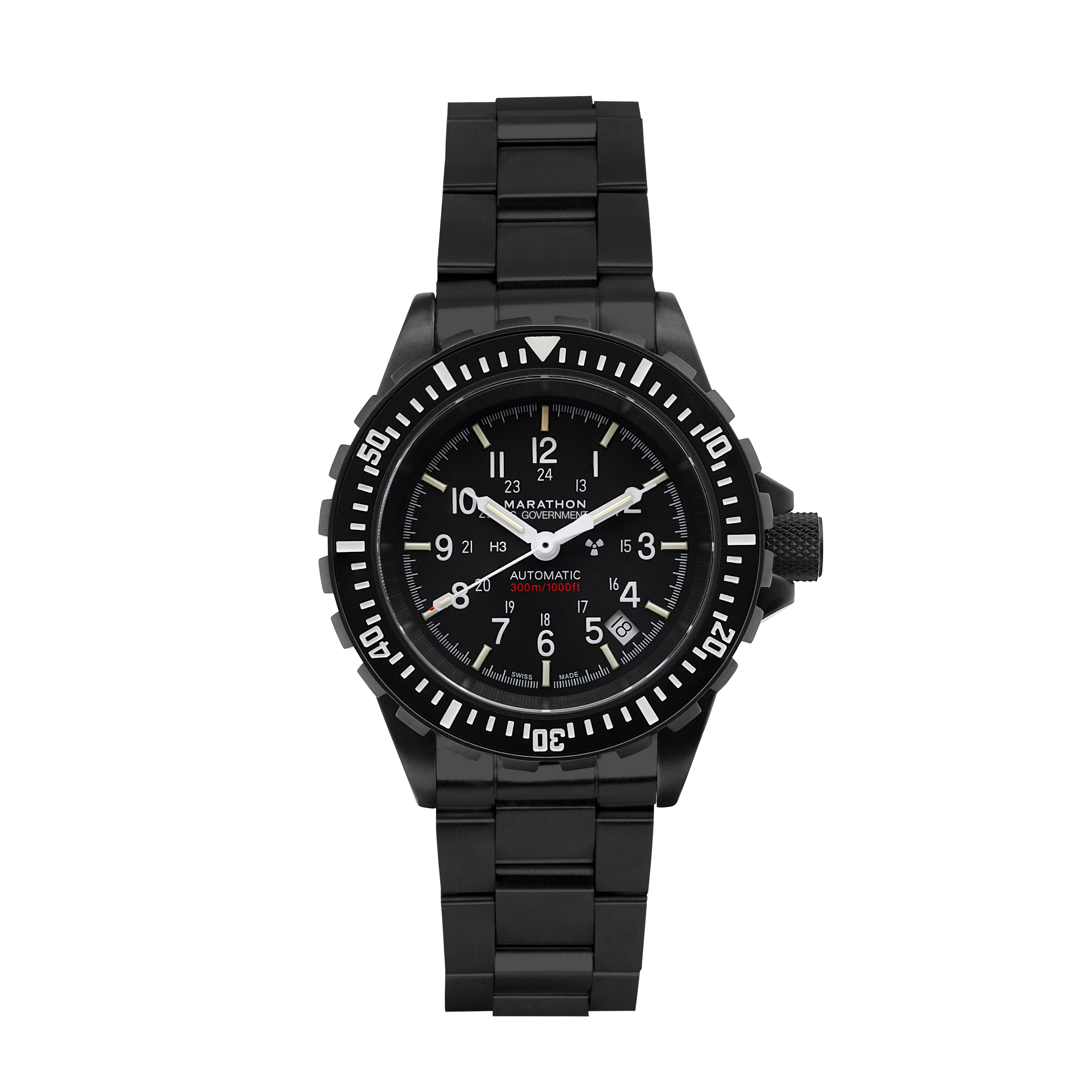 Grande montre automatique de plongée anthracite (GSAR) de 41mm avec bracelet en acier inoxydable image
