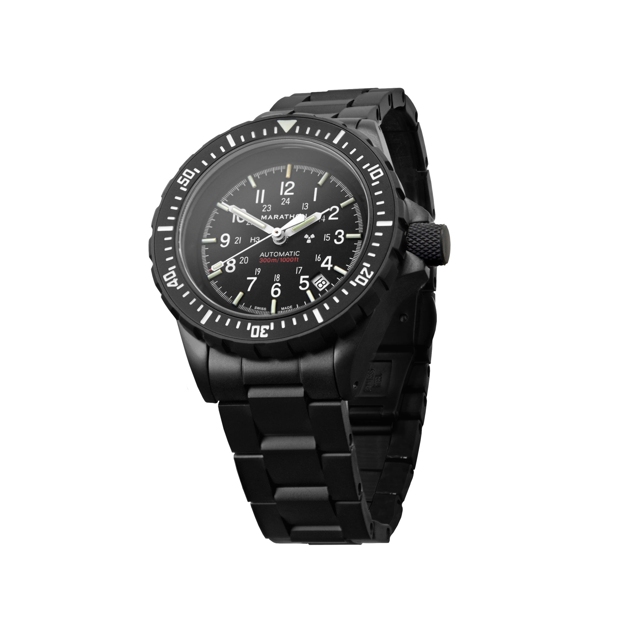 Grande montre automatique de plongée anthracite (GSAR) de 41mm avec bracelet en acier inoxydable image