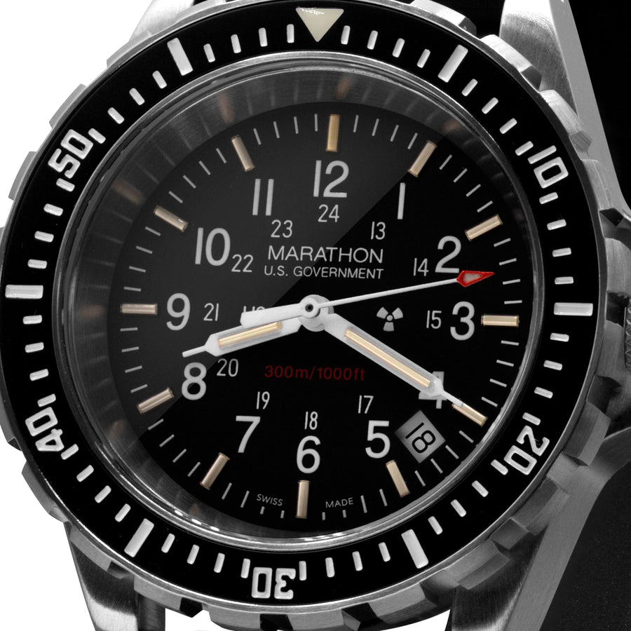 Large Diver's Quartz (TSAR) US Government Markings - 41mm - marathonwatch