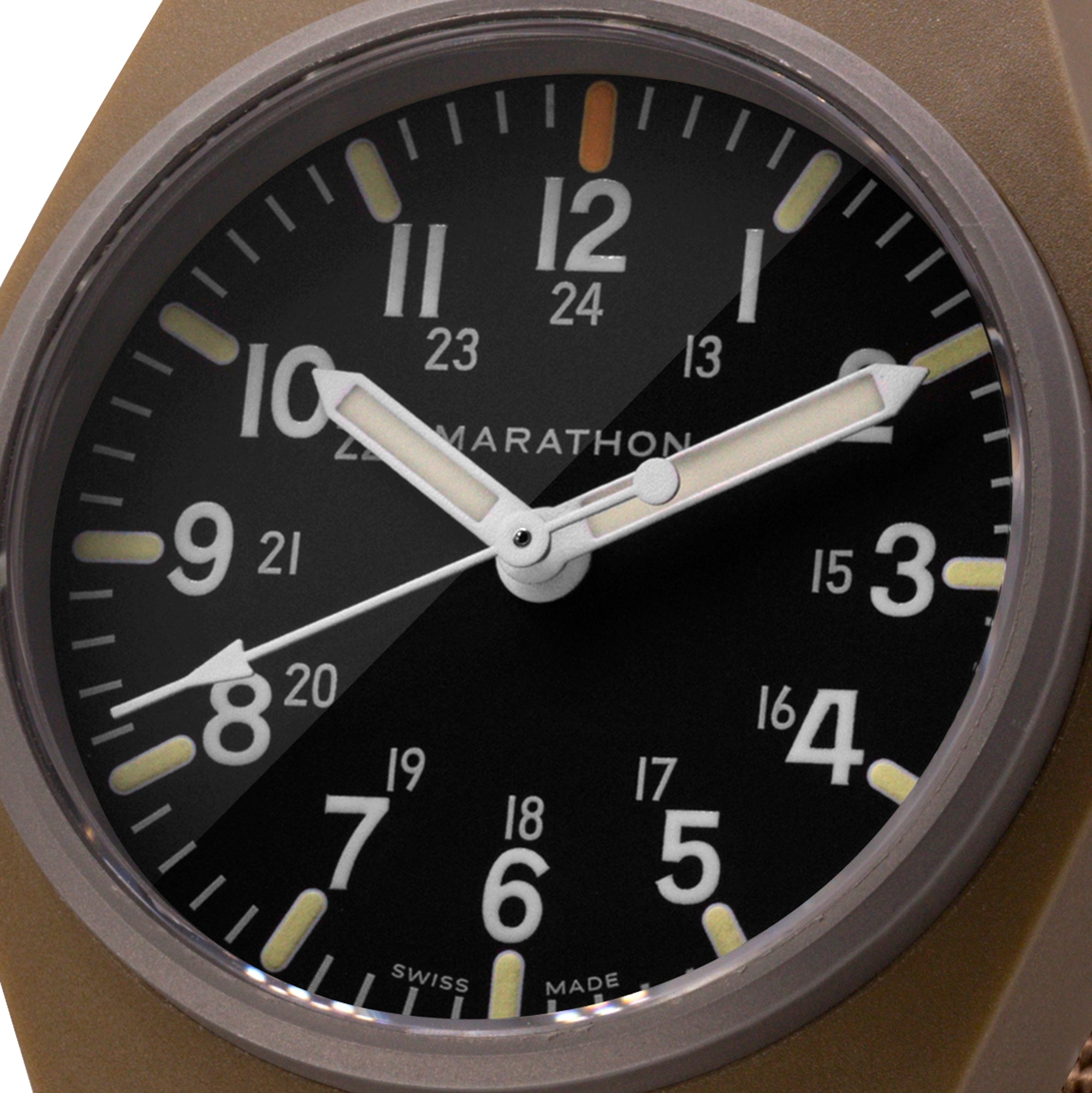 Quartz à usage général Desert Tan de 34 mm avec MaraGlo (GPQ)