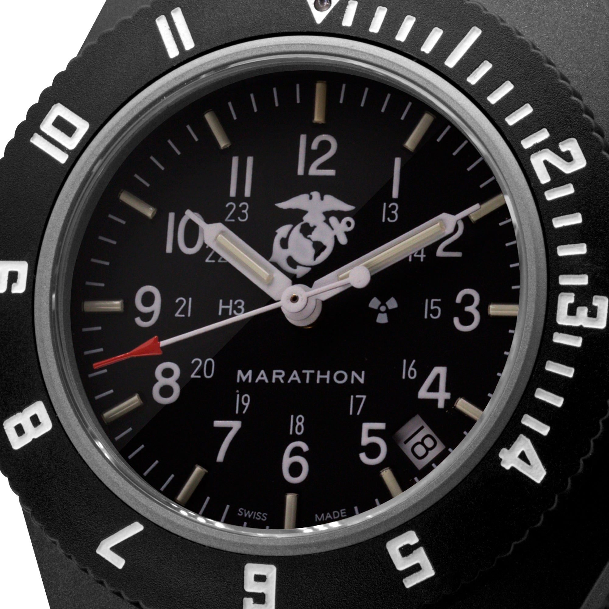 Navegador de piloto oficial del USMC negro de 41mm con fecha (cuarzo) image