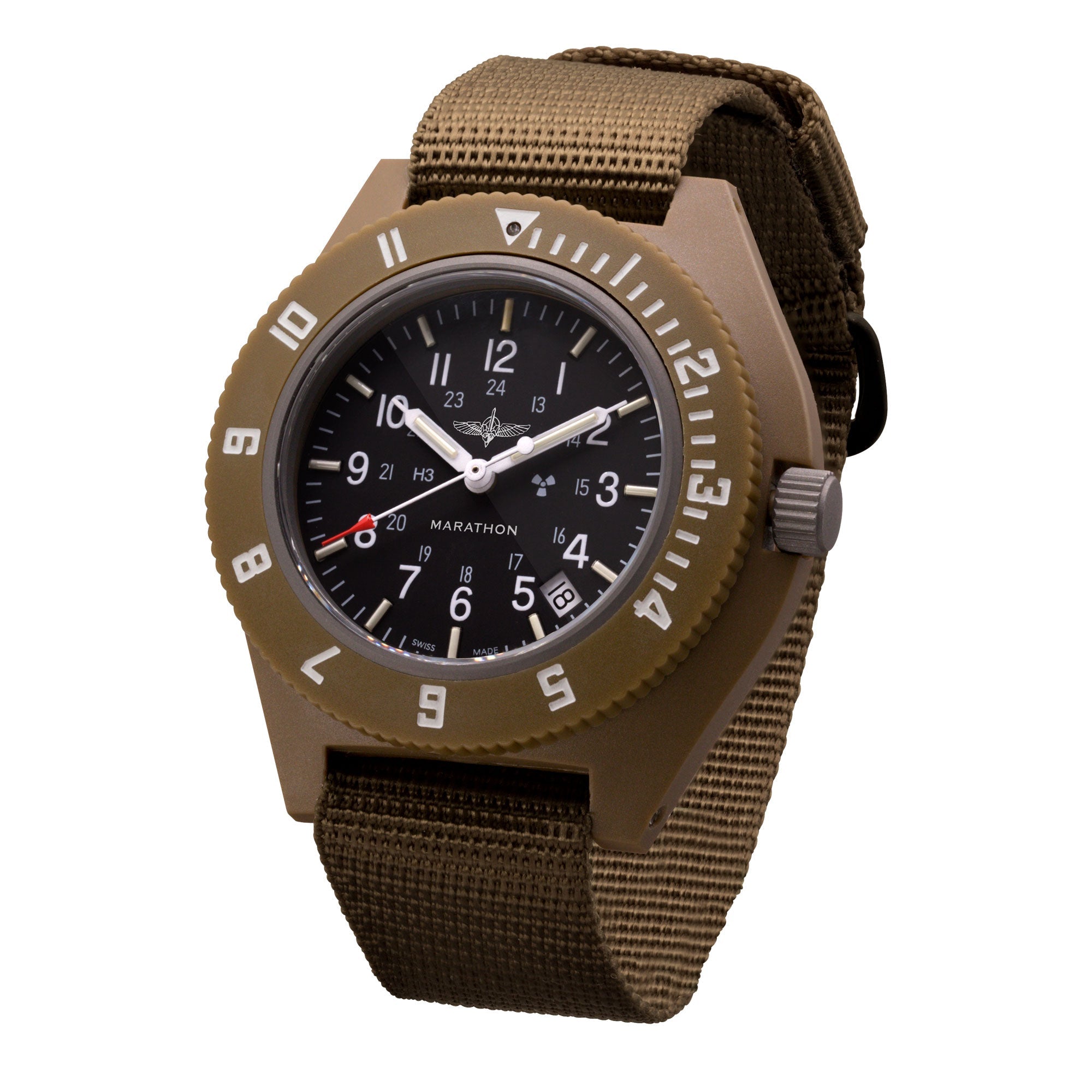 Navegador de piloto oficial Duvdevan Desert Tan de 41mm con fecha (cuarzo) image