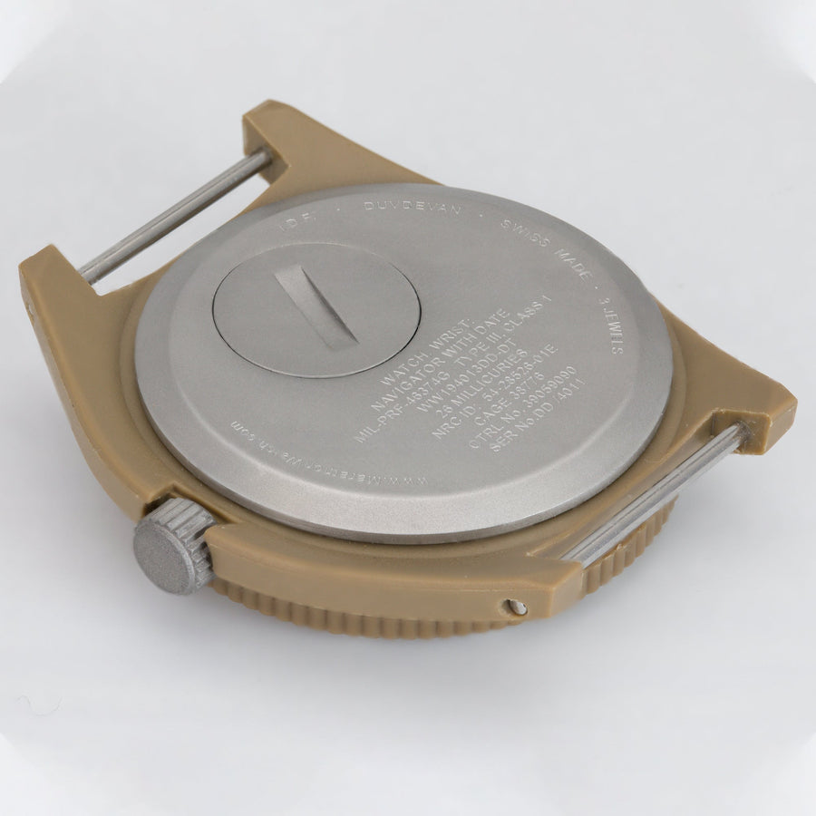 41mm Official Duvdevan Desert Tan Pilot's Navigator with Date