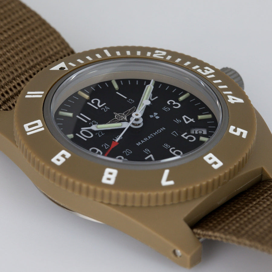 41mm Official Duvdevan Desert Tan Pilot's Navigator with Date