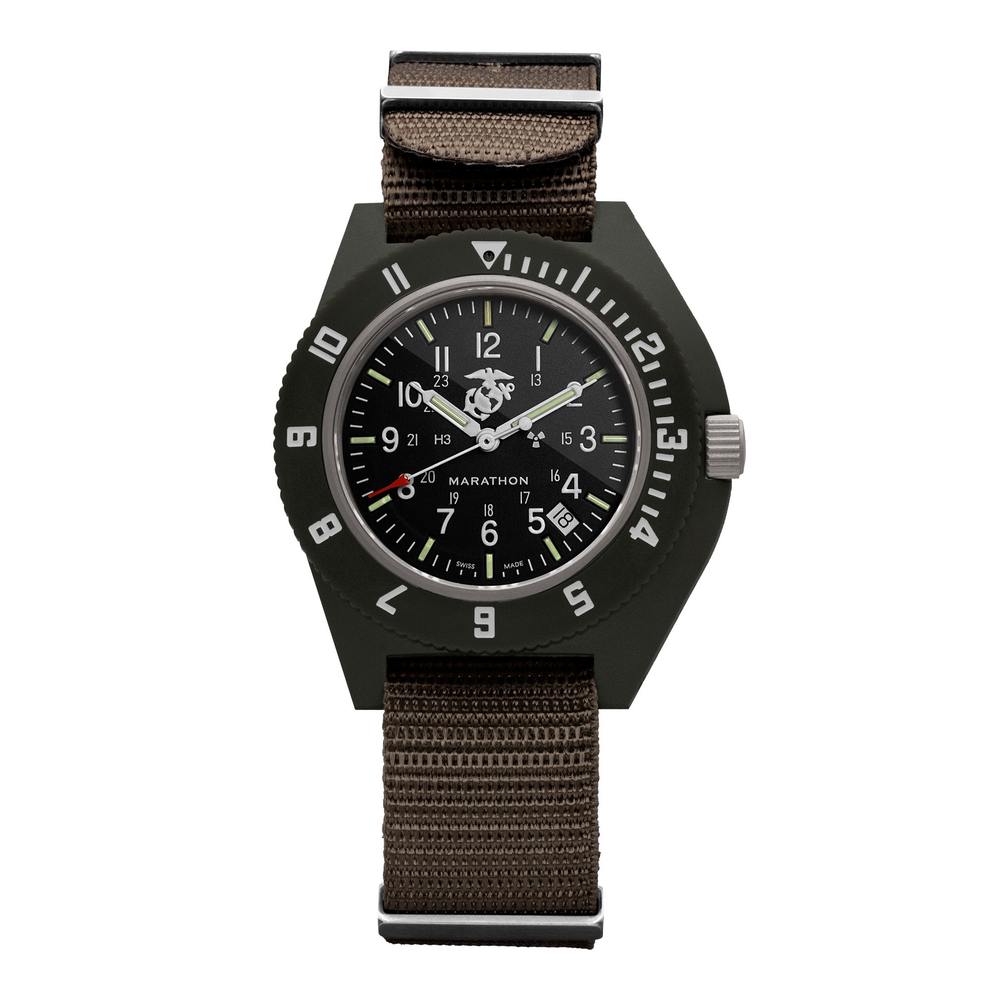 Navegador oficial del piloto verde salvia USMC de 41mm con fecha (cuarzo) image