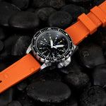 Textured Rubber Strap, Orange, 22mm image