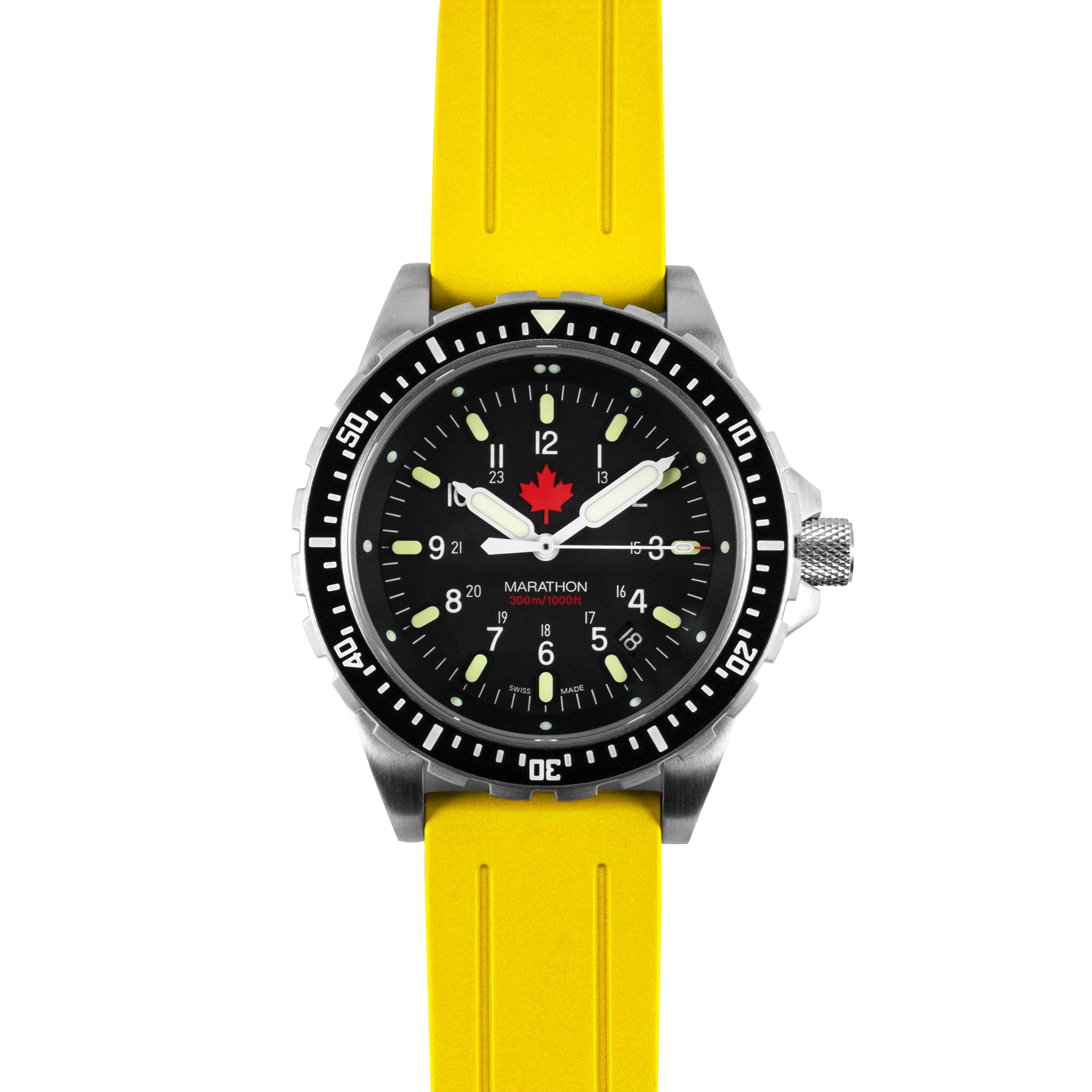 Two-Piece Rubber Dive Strap, Yellow, 22mm image