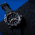 Textured Rubber Strap, Black, 22mm image