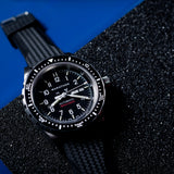 Textured Rubber Strap, Black, 22mm image