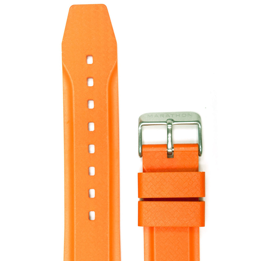 Textured Rubber Strap, Orange, 22mm image