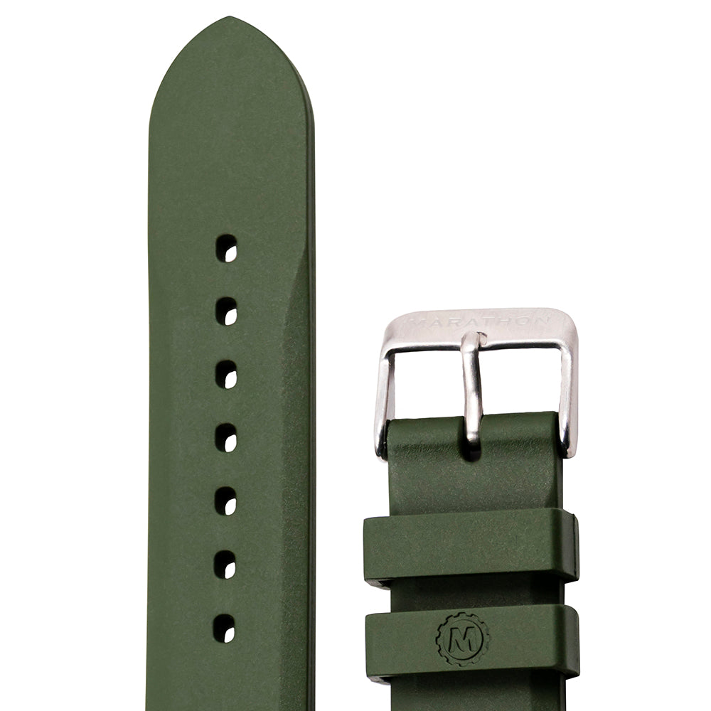 Bracelet de plongée en caoutchouc en deux pièces, vert, 20 mm image