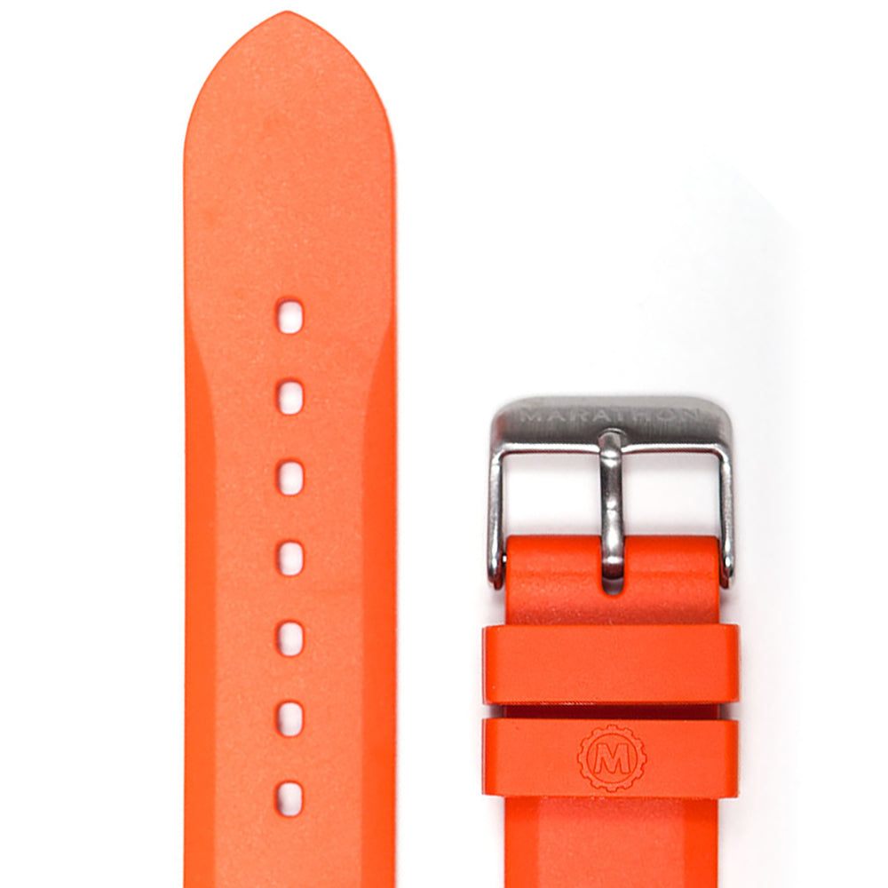 Bracelet de plongée en caoutchouc en deux pièces, orange, 20 mm image